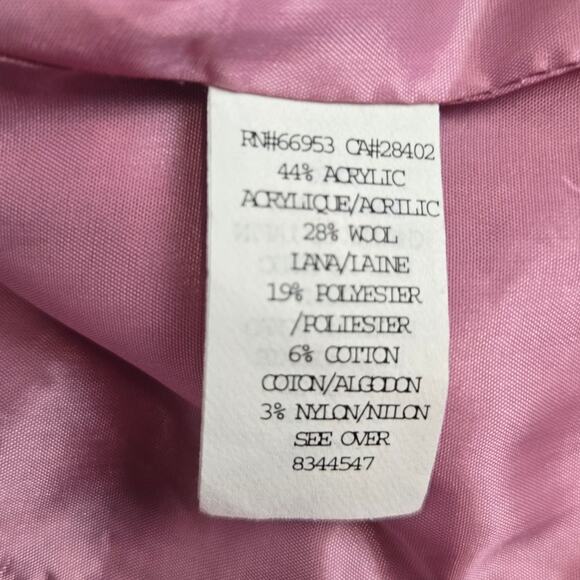 Cynthia Steffe Pink Tweed Blazer S Faux Fur Sequin Pearl Preppy Glam Lux Jacket - Picture 10 of 15